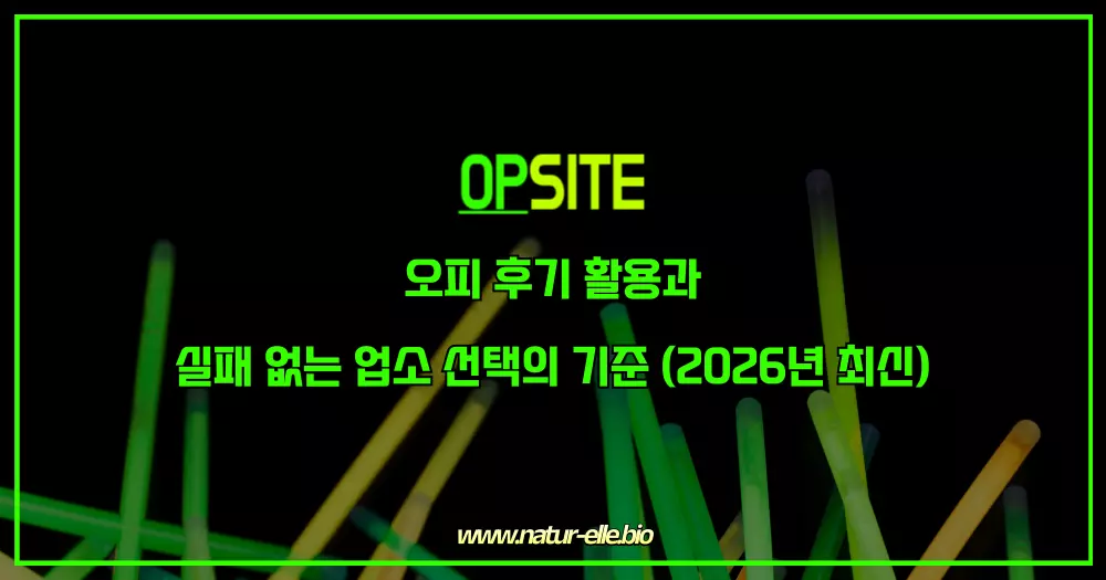 오피 후기 활용과 실패 없는 업소 선택의 기준(2026년 최신)